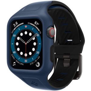 Apple Watch Band & Case for 44mm Liquid Air Pro by Spigen for Models 6/SE/5/4/3/2/1 - Navy Blue - ACS02225