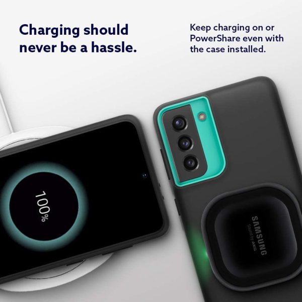 Galaxy S21 NanoPop Dual tone Liquid Silicone Case by Caseology - Prune Charcoal - ACS02433 - Image 7