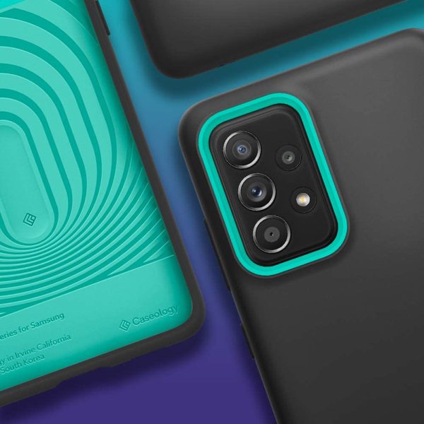 Galaxy A52s 5G / A52 NanoPop Dual tone Liquid Silicone Case by Caseology - Prune Charcoal - ACS02773 - Image 3