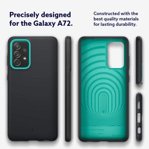 Galaxy A72 NanoPop Dual tone Liquid Silicone Case by Caseology - Prune Charcoal - ACS02778 - Image 6