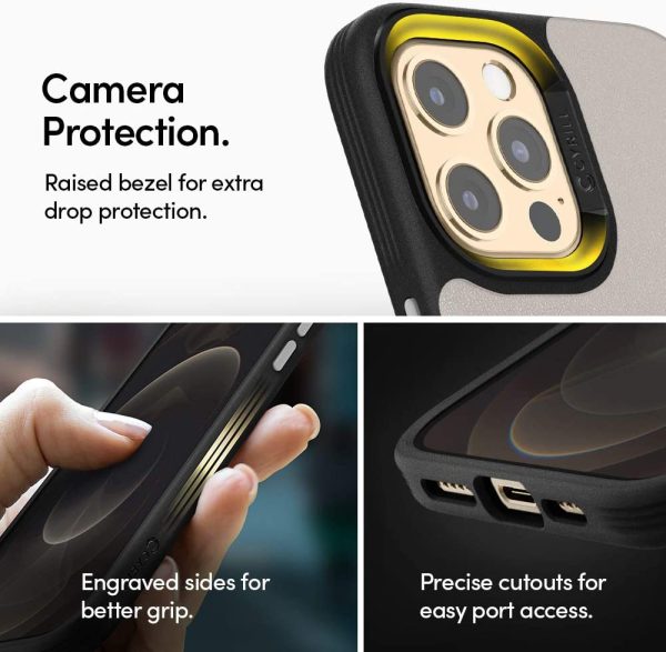 61oo+DSMe5L._AC_SL1000_ Apple iPhone 12 / 12 Pro Leather Brick by CYRILL Spigen - ACS01734 - Stone - Image 4