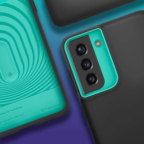 Galaxy S21 NanoPop Dual tone Liquid Silicone Case by Caseology - Prune Charcoal - ACS02433 - Image 4