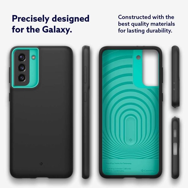 Galaxy S21 NanoPop Dual tone Liquid Silicone Case by Caseology - Prune Charcoal - ACS02433 - Image 5