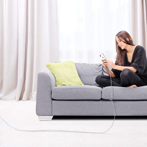 USB C to Lightning Cable MFi Certified Nylon Braided by ESR - 6 Feet - Silver - Image 5