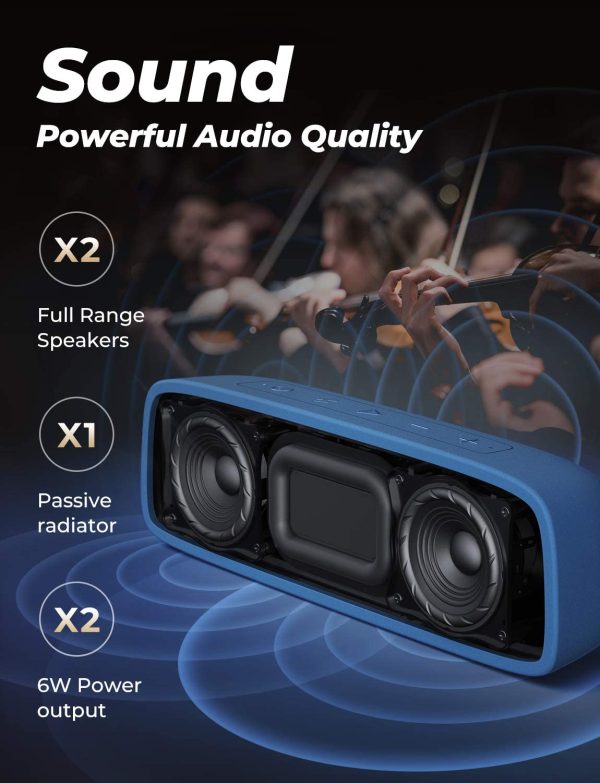 Tribit XSound Surf Bluetooth Speaker with Superior Clear Sound, Bluetooth 5, IPX7 Waterproof, Wireless Stereo Pairing, USB-C, 100ft Wireless Range Perfect for Home, Outdoor, Travel - Blue - Image 7