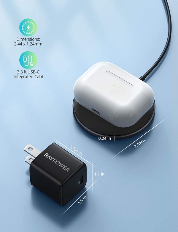 71CUruDO0GL._AC_SL1500_ Ravpower Magnetic Wireless Charger 15W for iPhone 12 & other phones RP-WC012 - Black - Image 6