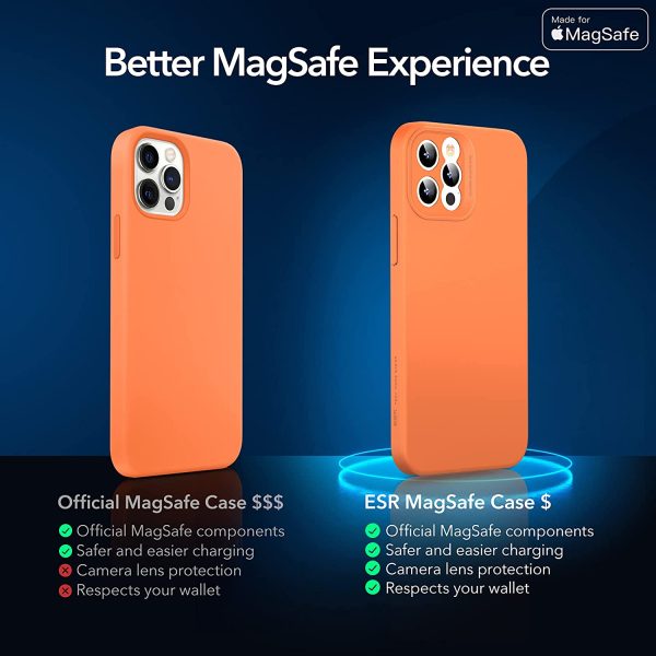Apple iPhone 12 Pro MagSafe Cloud Super Soft Case by ESR - Coral Orange - Image 4