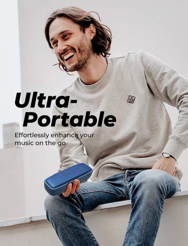 Tribit XSound Surf Bluetooth Speaker with Superior Clear Sound, Bluetooth 5, IPX7 Waterproof, Wireless Stereo Pairing, USB-C, 100ft Wireless Range Perfect for Home, Outdoor, Travel - Blue - Image 4