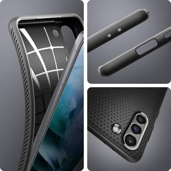 Galaxy S21 Liquid Air Case by Spigen ACS02422 - Matte Black - Image 7