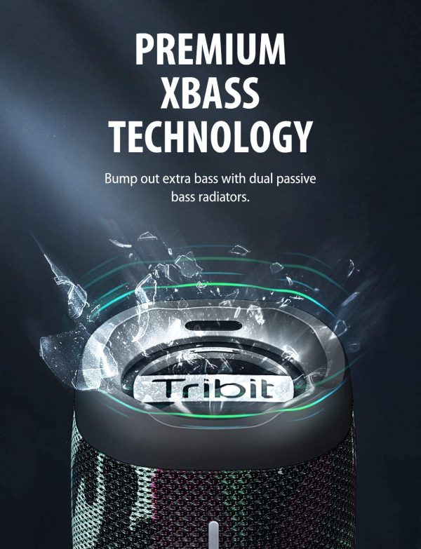 Tribit StormBox Bluetooth Speaker - 360° Full Surround Sound, Enhanced Xtra Bass, Wireless Dual Pairing, 20-Hour Playtime - Camo - Image 6