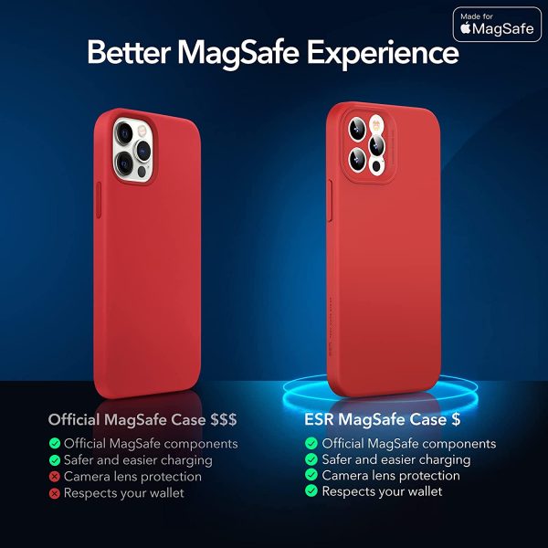 Apple iPhone 12 Pro MagSafe Cloud Super Soft Case by ESR - Race Car Red - Image 4