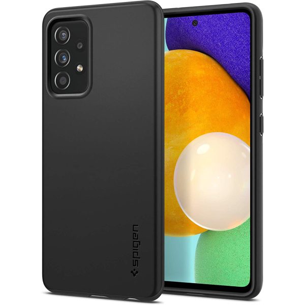 Galaxy A52s 5G / A52 Thin Fit Slim Case by Spigen Matte Black ACS02314 - Image 1
