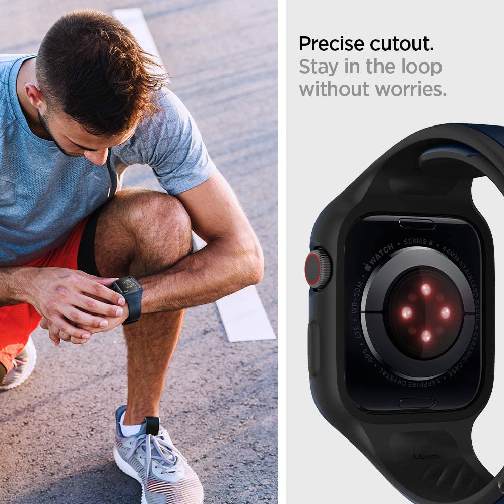 Apple Watch Band 44 mm Liquid Air Pro Unibody Case & Band Navy Blue