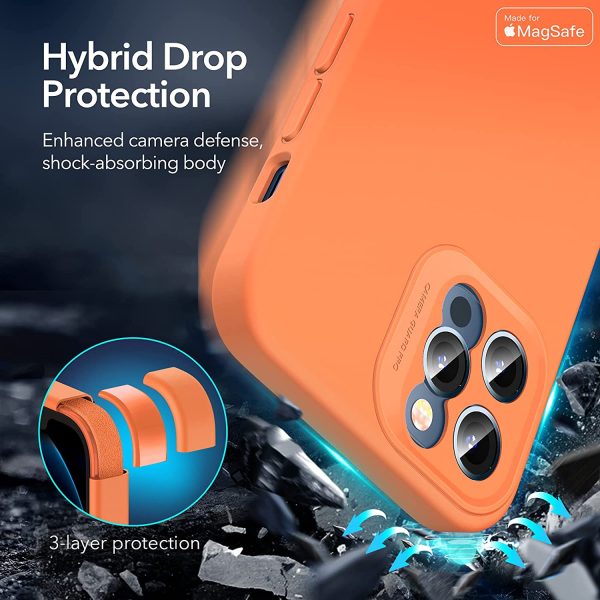 Apple iPhone 12 Pro MagSafe Cloud Super Soft Case by ESR - Coral Orange - Image 5