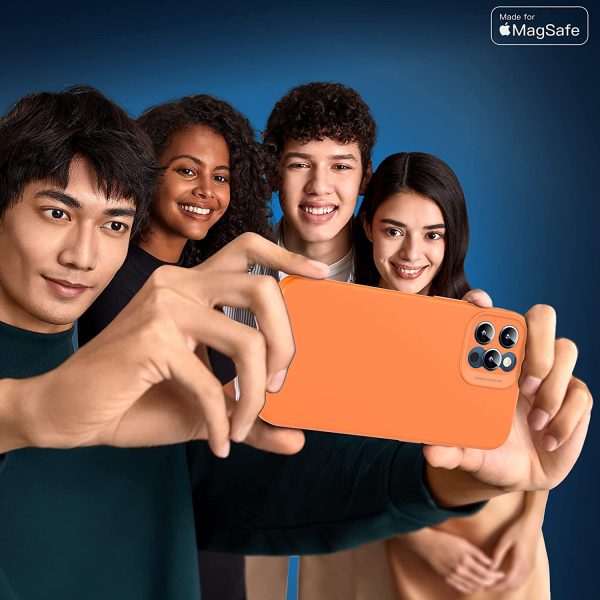 Apple iPhone 12 Pro MagSafe Cloud Super Soft Case by ESR - Coral Orange - Image 6