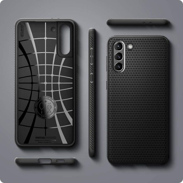 Galaxy S21 Liquid Air Case by Spigen ACS02422 - Matte Black - Image 6