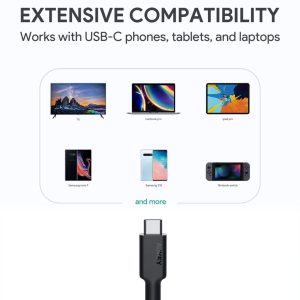 Aukey Gen2 E Marker PD 100W USB 3.1 Type C To Type C Cable - CB-CD21 - Black - 3 feet - Image 8