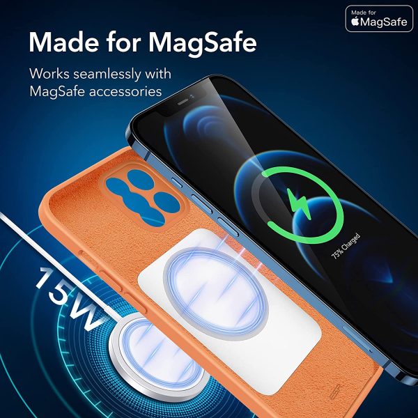 Apple iPhone 12 Pro MagSafe Cloud Super Soft Case by ESR - Coral Orange - Image 9