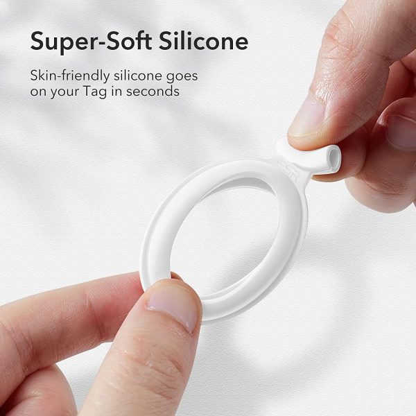 Apple Airtags Cloud Case Silicon Based with Metallic Keychain - 2 PACK - 1 Red + 1 Black - Image 7