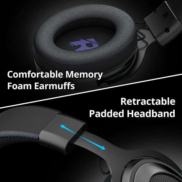 Tronsmart Shadow Wireless Gaming Headset with no Lag using 2.4 G Technology, 12 Hour Battery for PC, PS4, PS5 & other Consoles - Black / Purple - Image 4