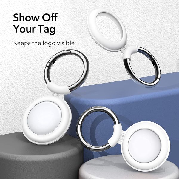 Apple Airtags Cloud Case Silicon Based with Metallic Keychain - 2 PACK - 1 Red + 1 Black - Image 6