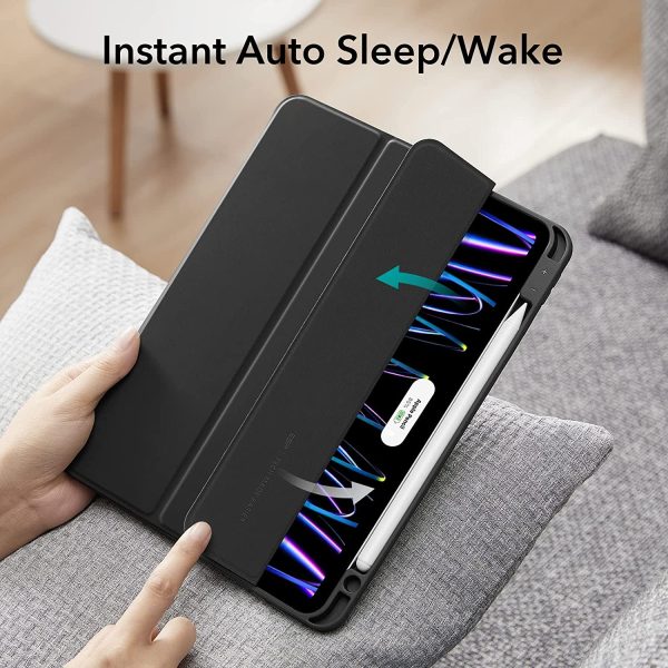 iPad Pro 11 2021 Rebound Pencil Case Convenient Pencil Holder & Soft Flexible TPU Back Cover - Black - Image 9