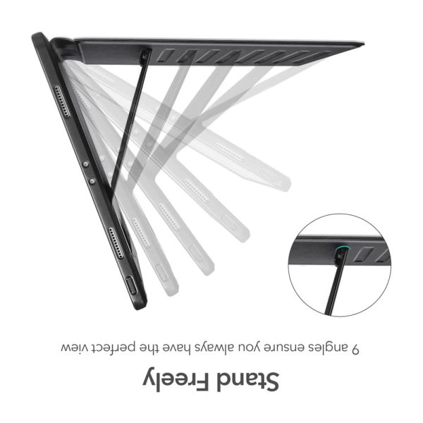 iPad Pro 12.9 2021 Sentry Stand Case with 9 Convenient Stand Angles with Strong Magnet for Hanging Rugged Protective Cover with Pencil Holder] [Auto Sleep/Wake] – Black - Image 8