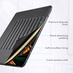 iPad Pro 12.9 2021 Sentry Stand Case with 9 Convenient Stand Angles with Strong Magnet for Hanging Rugged Protective Cover with Pencil Holder] [Auto Sleep/Wake] – Black - Image 3