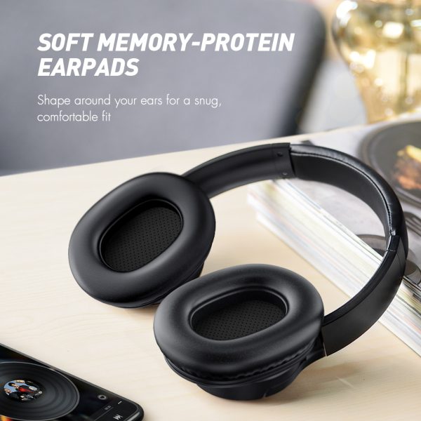 MPOW H7 Bluetooth Headphones, Comfortable Over Ear Wireless Headphones, Hifi Stereo Headset, Wireless Wired Mode, Built-in Microphone for Kids, Adults, Cellphone, Online Class, Home Office, PC - Black - Image 12