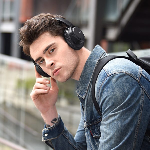 MPOW H7 Bluetooth Headphones, Comfortable Over Ear Wireless Headphones, Hifi Stereo Headset, Wireless Wired Mode, Built-in Microphone for Kids, Adults, Cellphone, Online Class, Home Office, PC - Black - Image 10