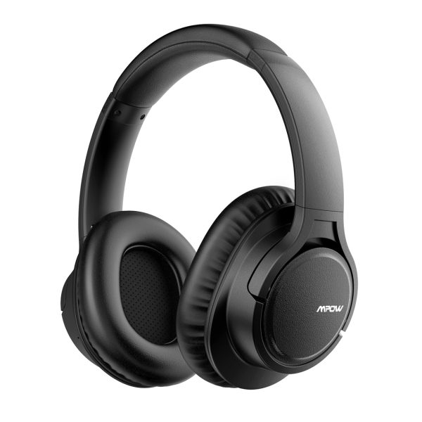 MPBH162CB_White MPOW H7 Bluetooth Headphones, Comfortable Over Ear Wireless Headphones, Hifi Stereo Headset, Wireless Wired Mode, Built-in Microphone for Kids, Adults, Cellphone, Online Class, Home Office, PC - Black - Image 1