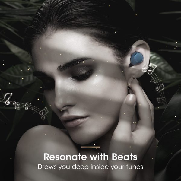 Mpow M13 Wireless Earbuds, Bluetooth earphones with  Wireless Charging & USB-C Charging with Punchy Bass  IPX8 Waterproof 28 Hrs Battery Twin & Mono Mode & Touch Control with Mics - Blue - Image 6