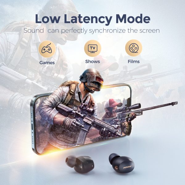 MPOW X6 ANC True Wireless Earbuds Bluetooth 5.1 with Low Latency Mode with Touch Control & 30 Hrs Playtime - Blue - Image 3