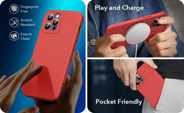 Apple iPhone 12 Pro MagSafe Cloud Super Soft Case by ESR - Race Car Red - Image 10