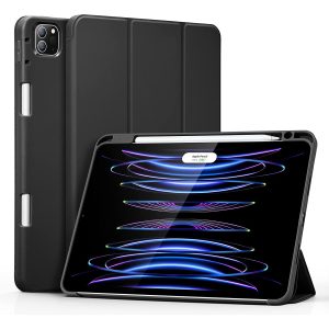 iPad Pro 11 2021 Rebound Pencil Case Convenient Pencil Holder & Soft Flexible TPU Back Cover - Black