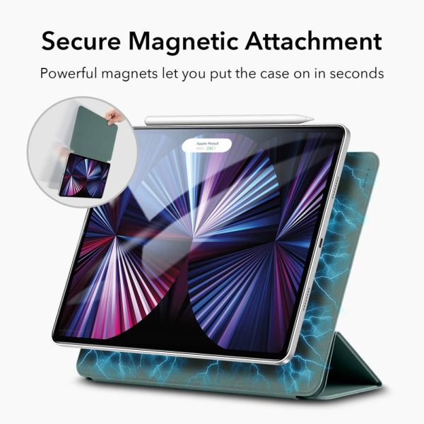 kf2 iPad 11 Pro 2021 Rebound Magnetic Smart Case Convenient Magnetic Attachment Supports Pencil Pairing & Charging - Forest Green also iPad Pro 11 2020 & 2018 - Image 8
