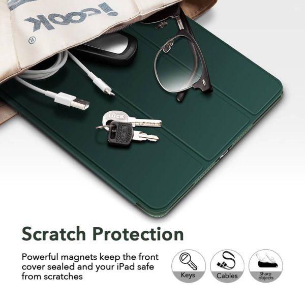 iPad 9th Gen 2021 Rebound Slim Case with Flexible TPU Back & Rubberized Cover - Pine Green also for iPad 8th Gen / iPad 7th Gen 2019 - Image 7