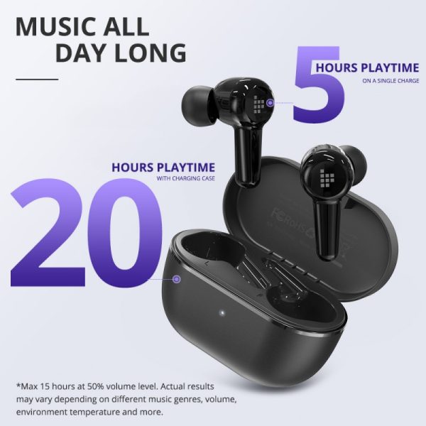Tronsmart Apollo Air Plus with In Ear Detection, Wireless Charging, TrueWireless™ Stereo Plus Hybrid ANC Earbuds with Bluetooth 5.2, Asynchronous Transmission, 35dB full frequency ANC - Black - Image 8