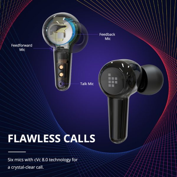 Tronsmart Apollo Air Plus with In Ear Detection, Wireless Charging, TrueWireless™ Stereo Plus Hybrid ANC Earbuds with Bluetooth 5.2, Asynchronous Transmission, 35dB full frequency ANC - Black - Image 13