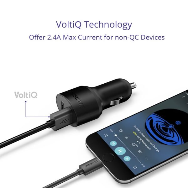 tronsmart-c2p-42w-usb-pd-car-charger-with-voltiq1 Tronsmart USB Type C Car Charger 42W USB PD Car Charger - Black - C2P - Image 3