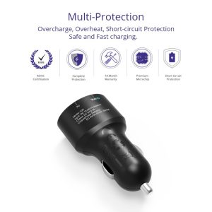 Tronsmart USB Type C Car Charger 42W USB PD Car Charger - Black - C2P - Image 4
