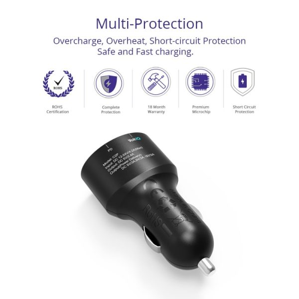 tronsmart-c2p-42w-usb-pd-car-charger-with-voltiq3 Tronsmart USB Type C Car Charger 42W USB PD Car Charger - Black - C2P - Image 4