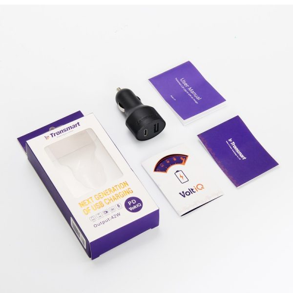 tronsmart-c2p-42w-usb-pd-car-charger-with-voltiq5 Tronsmart USB Type C Car Charger 42W USB PD Car Charger - Black - C2P - Image 2