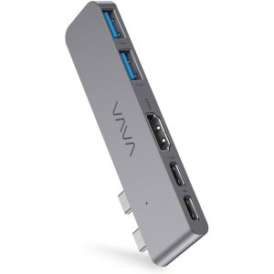 VAVA USB C Hub for MacBook Pro / Air, Dual-Monitor Adapter, 5K 60Hz Display, Ultra-Slim, HDMI Video Output, Versatile Thunderbolt 3 Compatible USB-C Port for 100W PD Charging, 40Gbps Data Transfer - VA-UC019