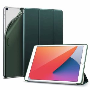 iPad 9th Gen 2021 Rebound Slim Case with Flexible TPU Back & Rubberized Cover - Pine Green also for iPad 8th Gen / iPad 7th Gen 2019