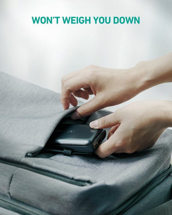 Aukey 20W 10000mAH PD Wireless Charging w Kickstand Powerbank Portable Charger for iPhone 12 11 Samsung - Black - PB-WL01S - Image 6