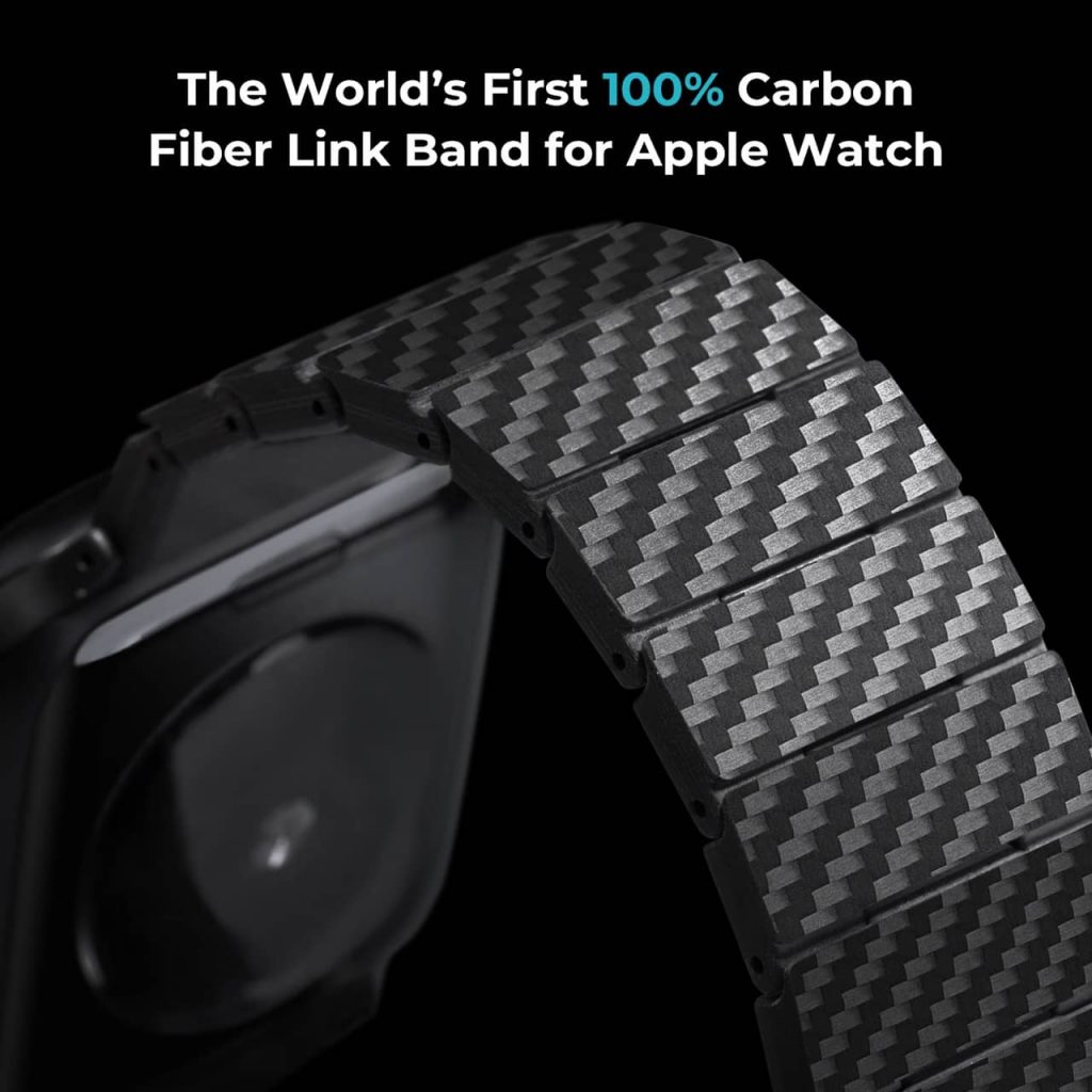 Apple Watch Band made from Pure Carbon Fiber by PITAKA Modern
