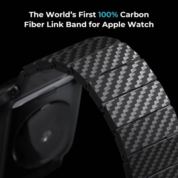 3 Apple Watch Band made from Pure Carbon Fiber for Apple Watch Ultra 2 / 1 49 mm / Apple Watch 46 mm / 45 mm / 44 mm / 42 mm by PITAKA - Modern - Image 3