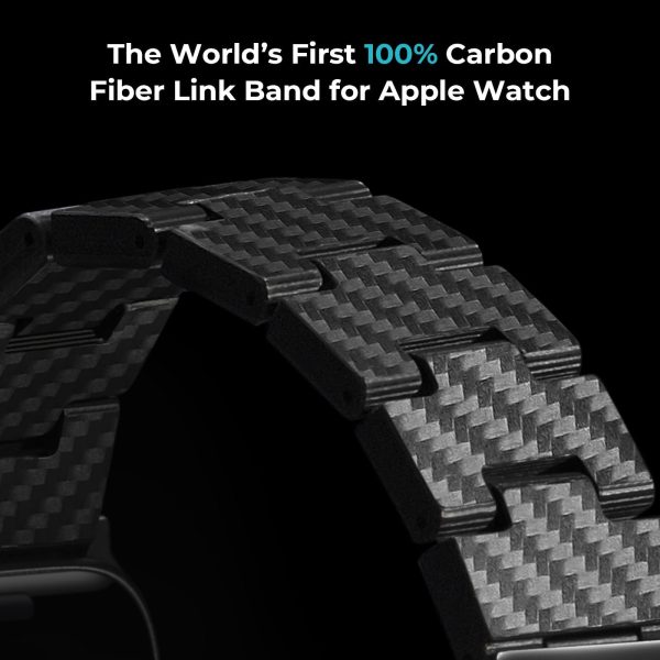 Apple Watch Band made from Pure Carbon Fiber for Apple Watch Series 7 45mm / Series 6,5,4 44mm / Series 3,2,1 42mm by PITAKA - Retro - Image 8