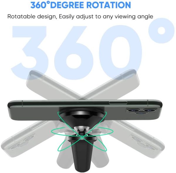 UGREEN Car Phone Mount Magnetic Air Vent Universal Magnet Cell Phone Holder - Black - 50323 - Image 2